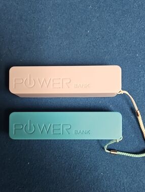 Portable Power Bank Duo - Pink & Teal